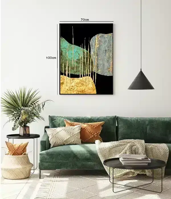 Golden Streaks Composition Plakat