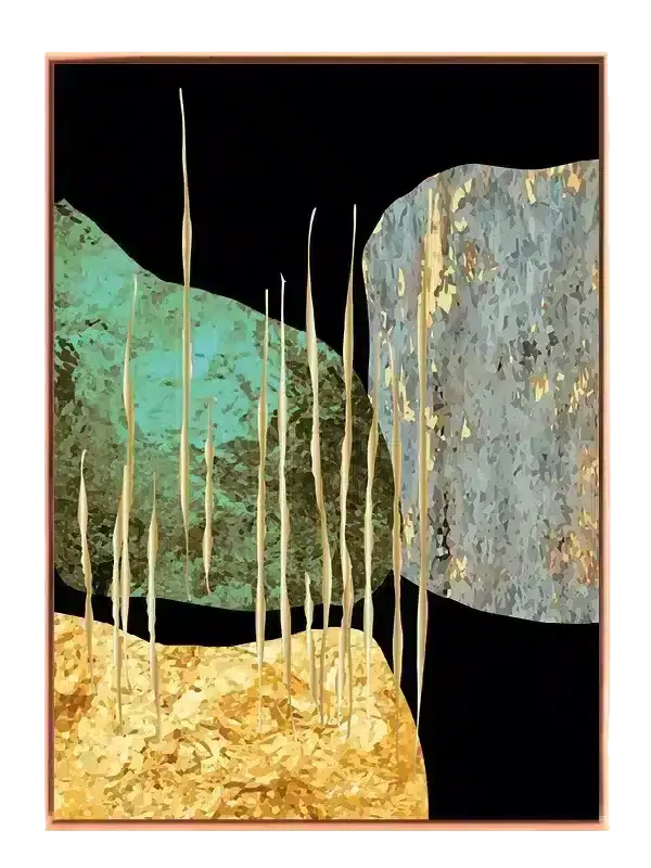 Golden Streaks Composition Plakat