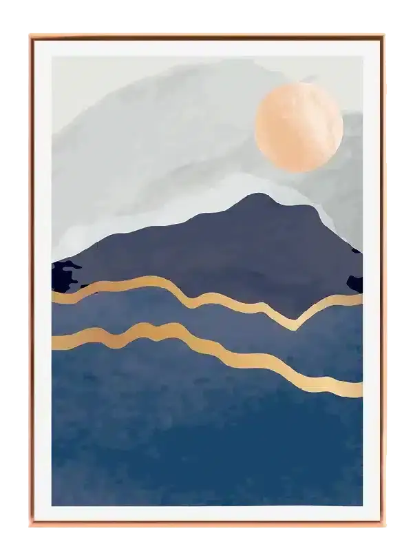 Golden Horizon Waves Plakat