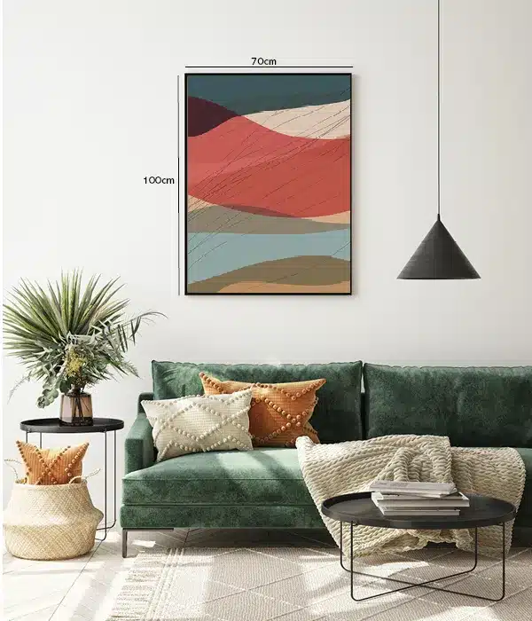 Layered Color Waves Plakat