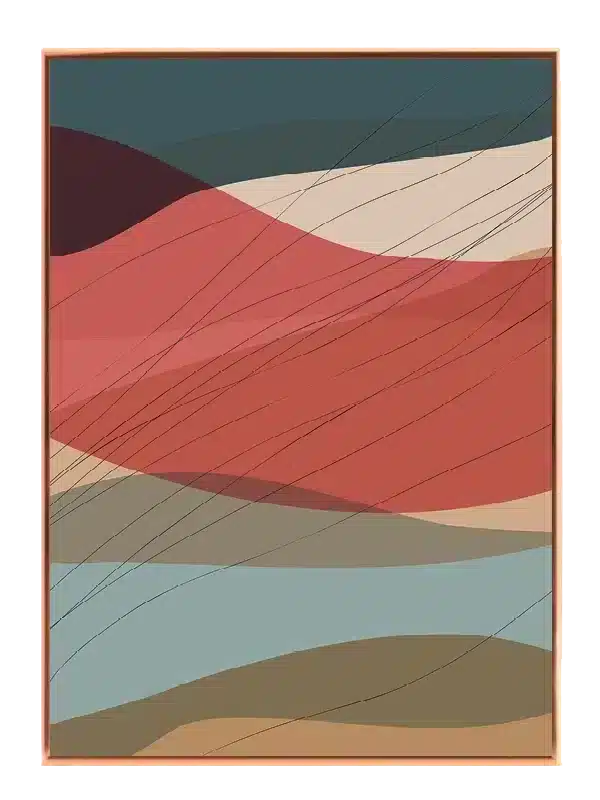 Layered Color Waves Plakat