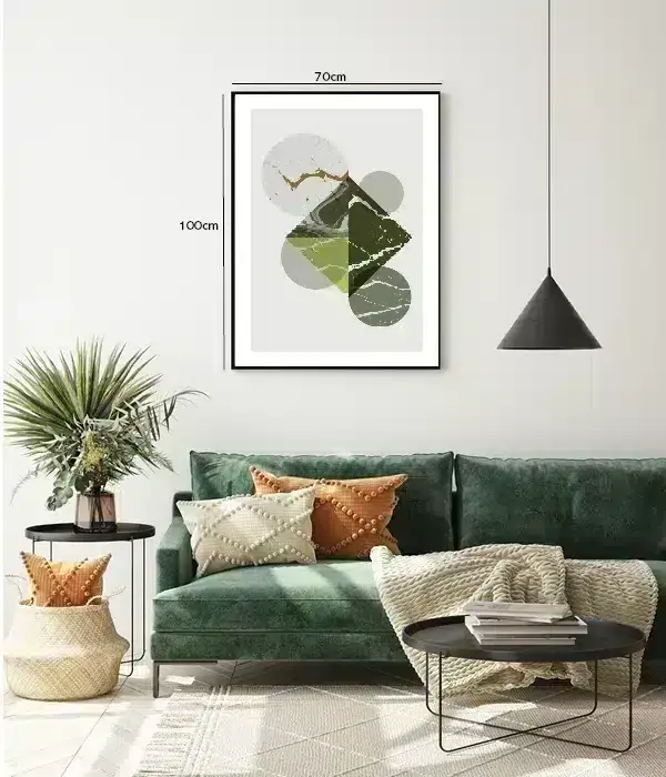 Marbled Geometry Layers Plakat