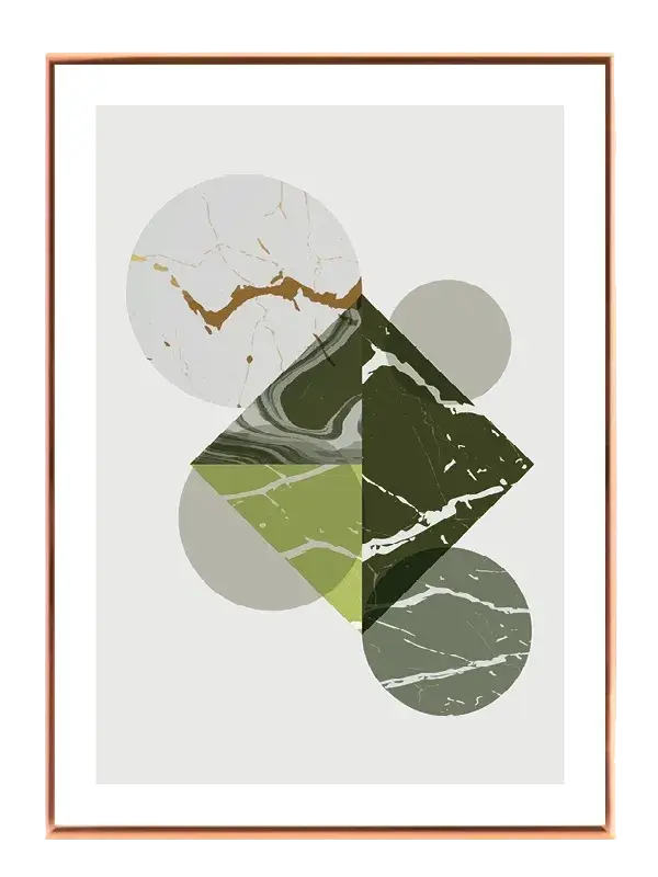 Marbled Geometry Layers Plakat