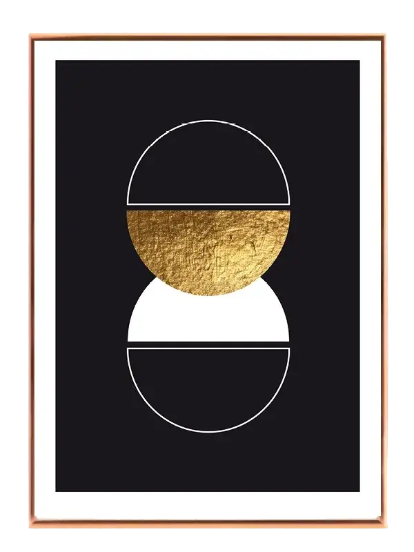 Golden Halves Balance Plakat