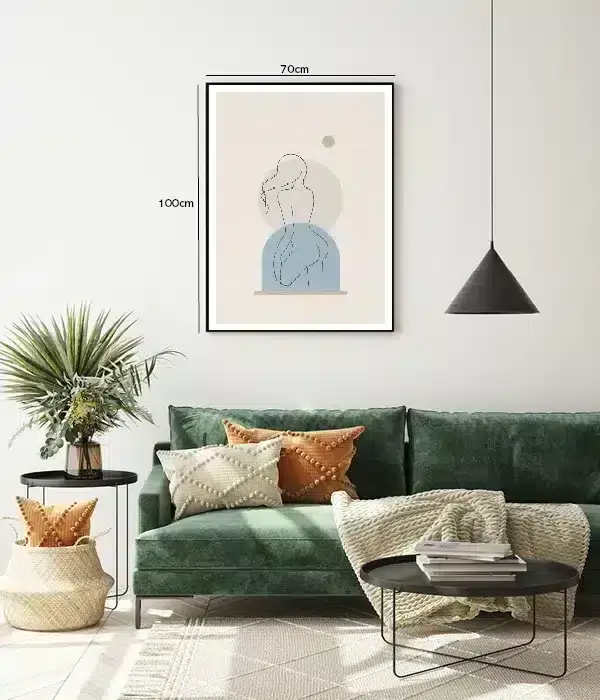Curved Silhouette Form Plakat