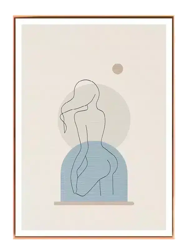 Curved Silhouette Form Plakat