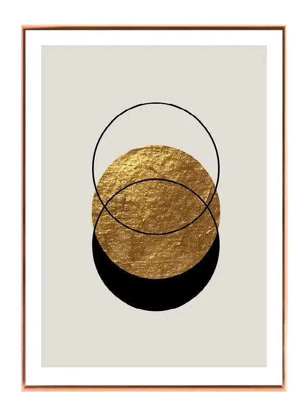 Golden Eclipse Circles Plakat