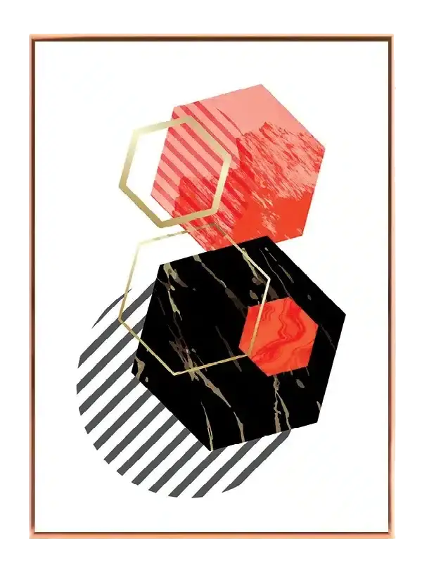 Hexagon Layers Harmony Plakat