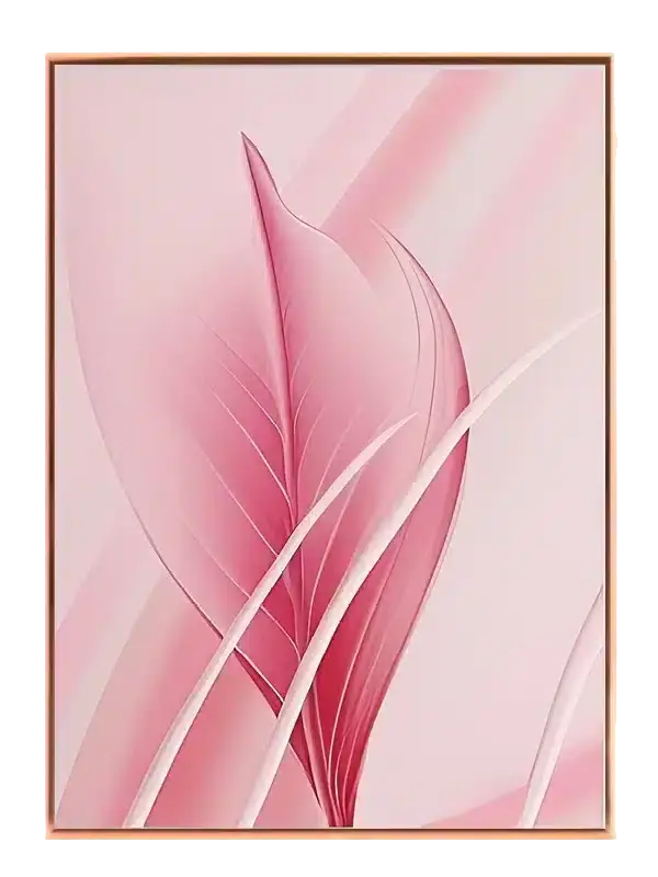Blushing Leaf Contours Plakat