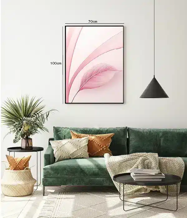 Blush Veined Leaf Plakat