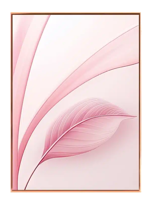Blush Veined Leaf Plakat