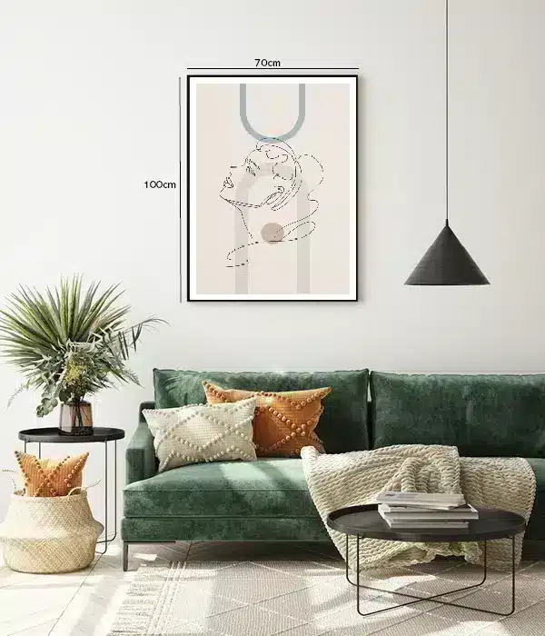 Contoured Profile Silhouette Plakat