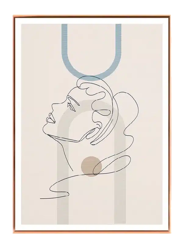 Contoured Profile Silhouette Plakat