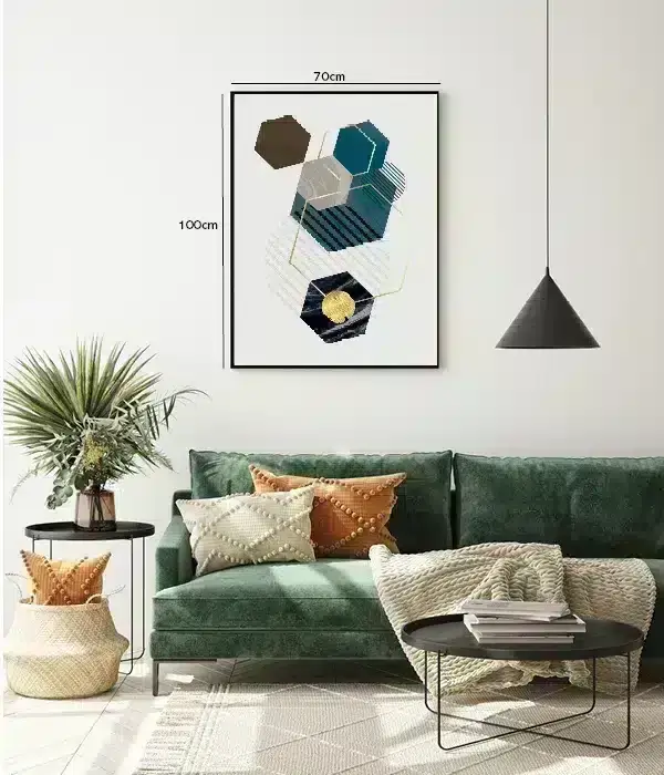 Hexagon Harmony Layers Plakat
