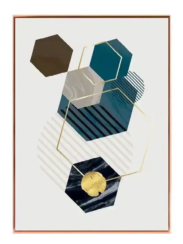 Hexagon Harmony Layers Plakat
