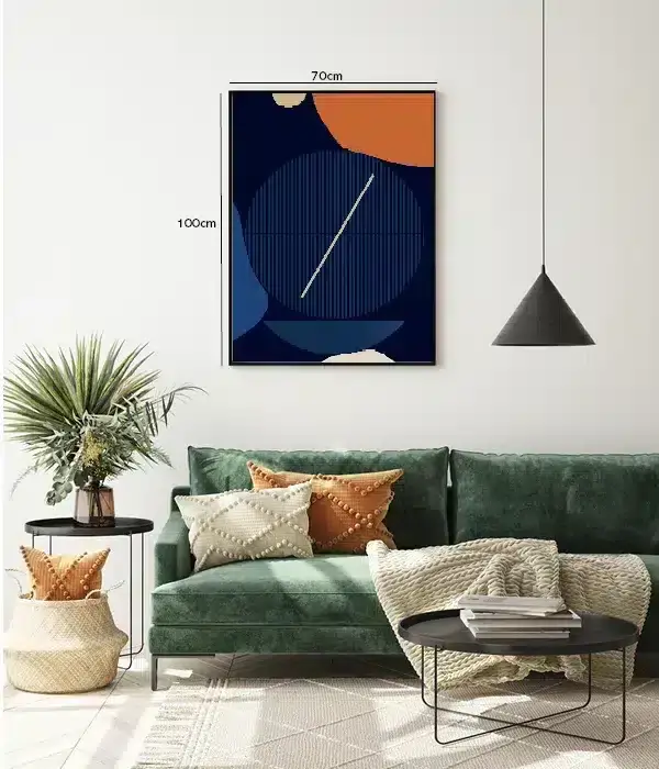 Striped Circle Contrast Plakat