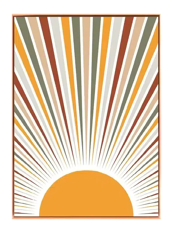 Radiant Sunburst Rays Plakat