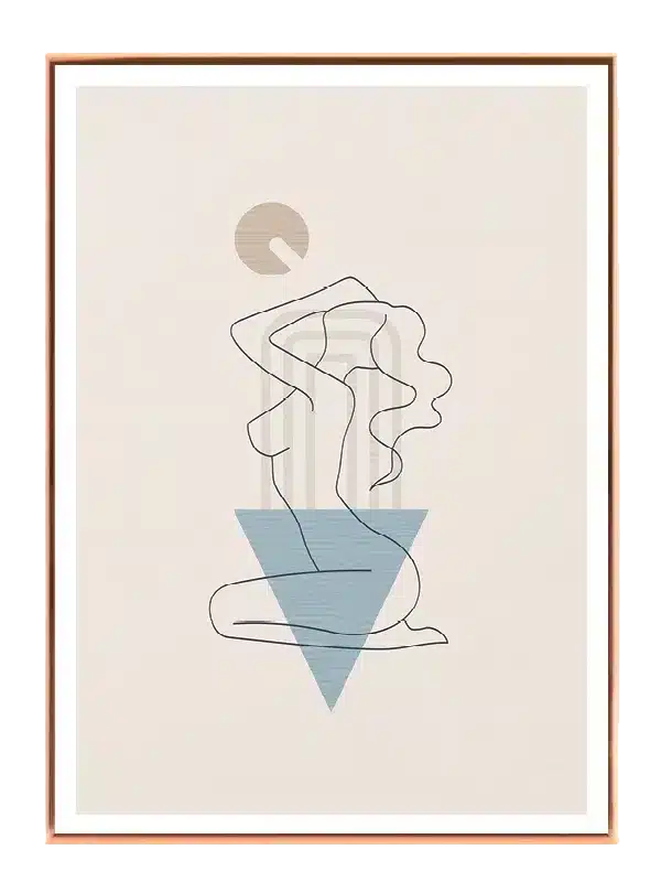 Curved Silhouette Pose Plakat