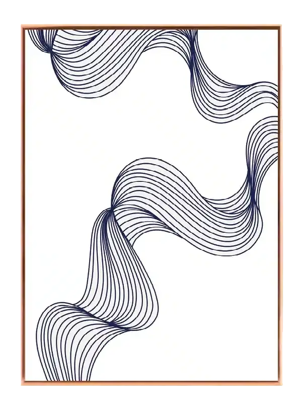 Fluid Curve Contours Plakat