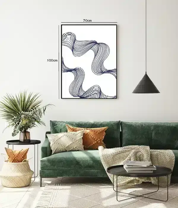 Flowing Contour Waves Plakat