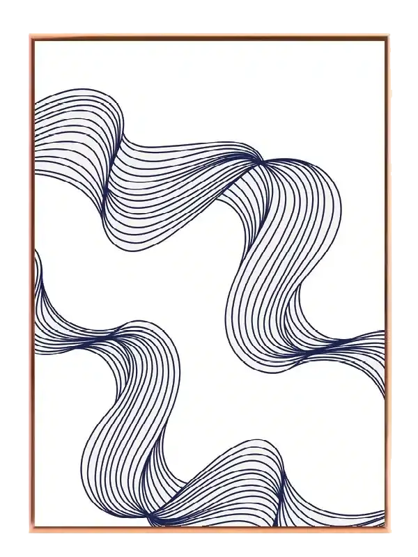 Flowing Contour Waves Plakat