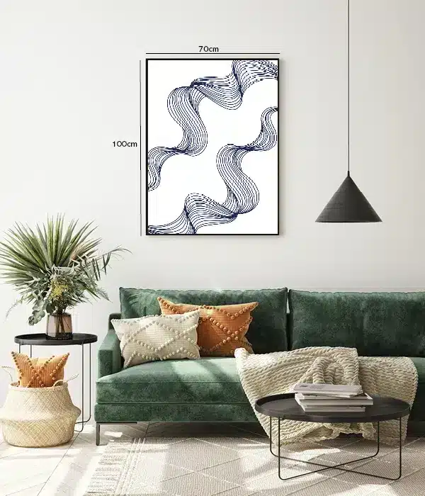 Curved Flow Lines Plakat