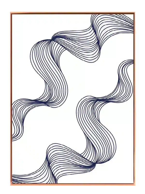 Curved Flow Lines Plakat