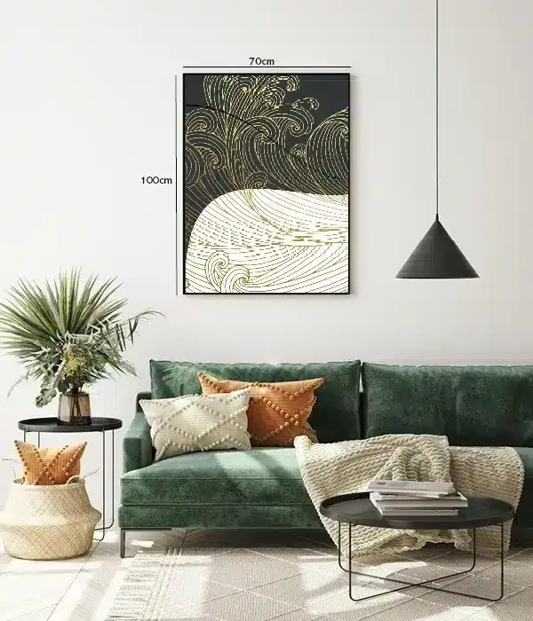 Golden Wave Lines Plakat