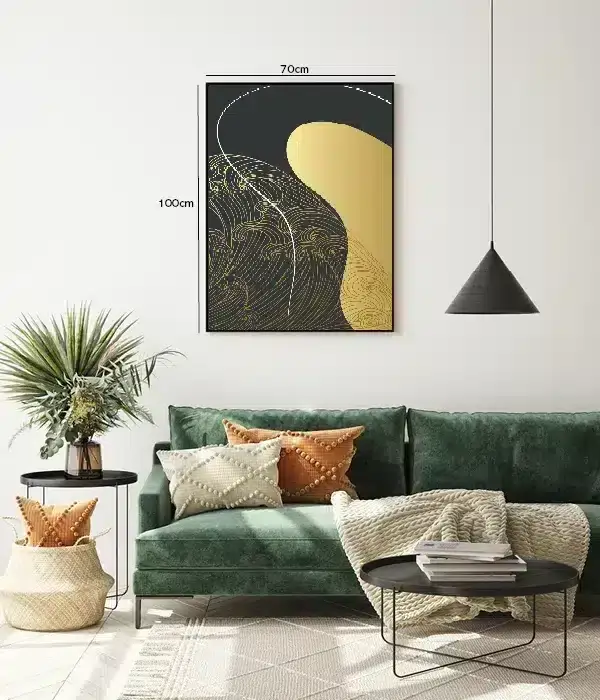 Golden Wave Flow II Plakat