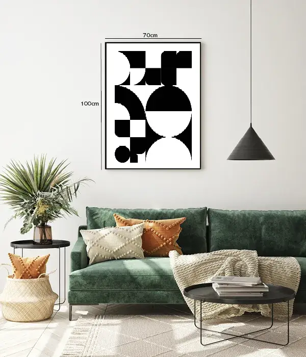 Monochrome Geometric Layers Plakat