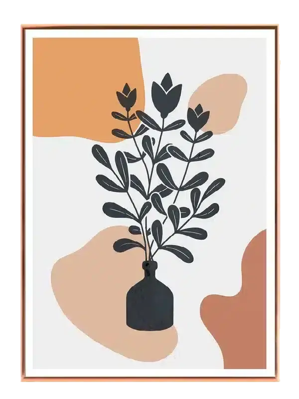 Muted Botanical Silhouette Plakat
