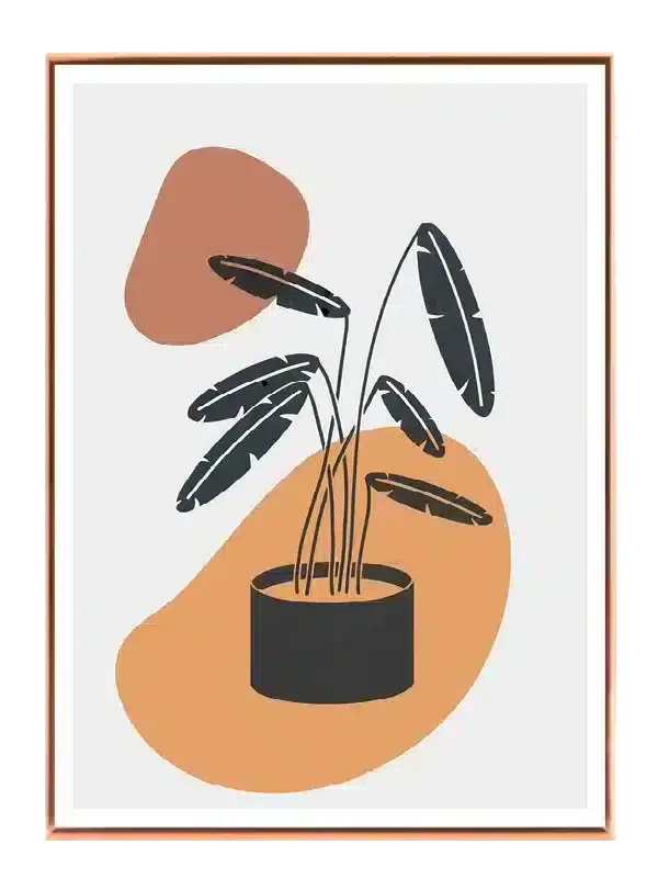 Dark Leaves Silhouette Plakat