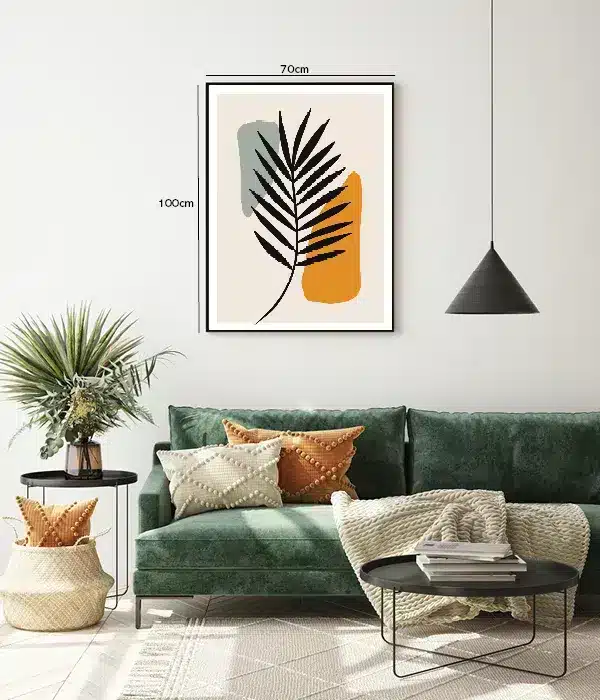 Silhouette Palm Leaf Plakat