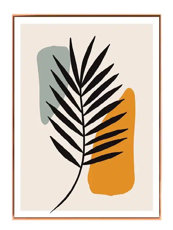 Silhouette Palm Leaf Plakat