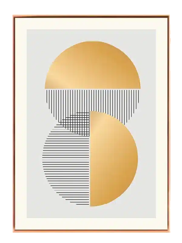 Golden Overlap Circles Plakat