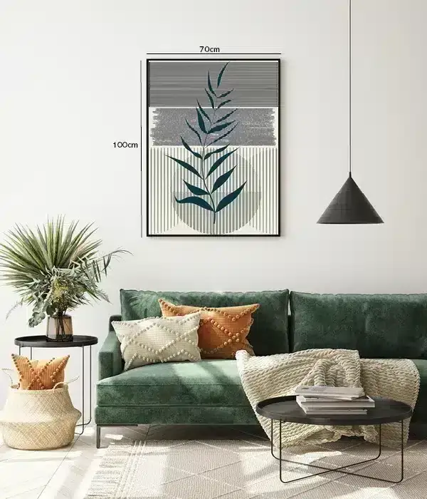 Linear Leaf Silhouette Plakat