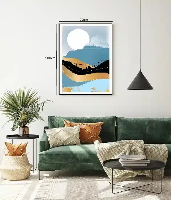 Golden Blue Landscape Plakat