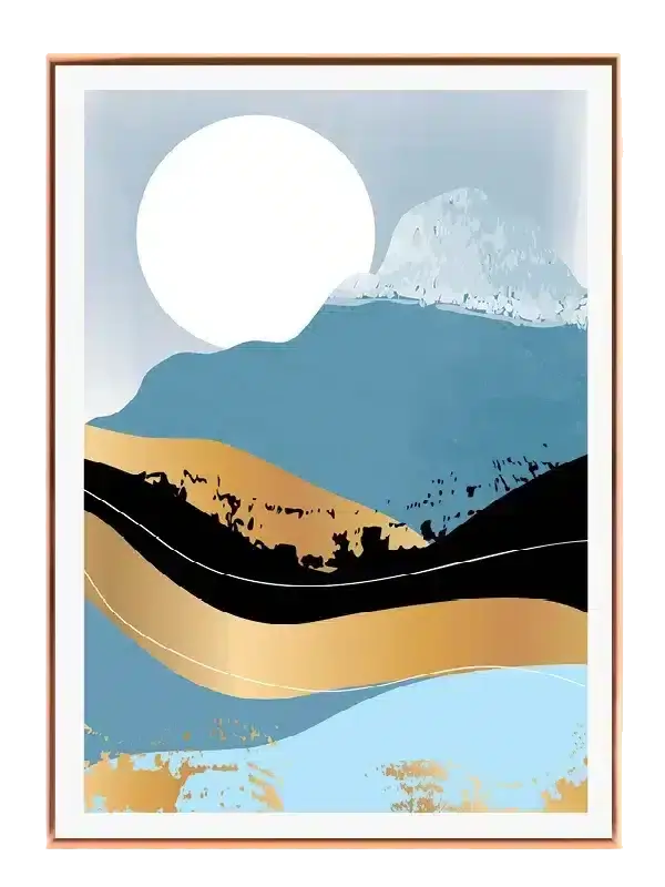 Golden Blue Landscape Plakat
