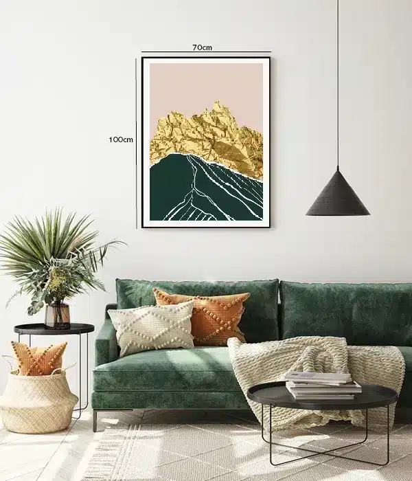 Golden Peak Contours Plakat