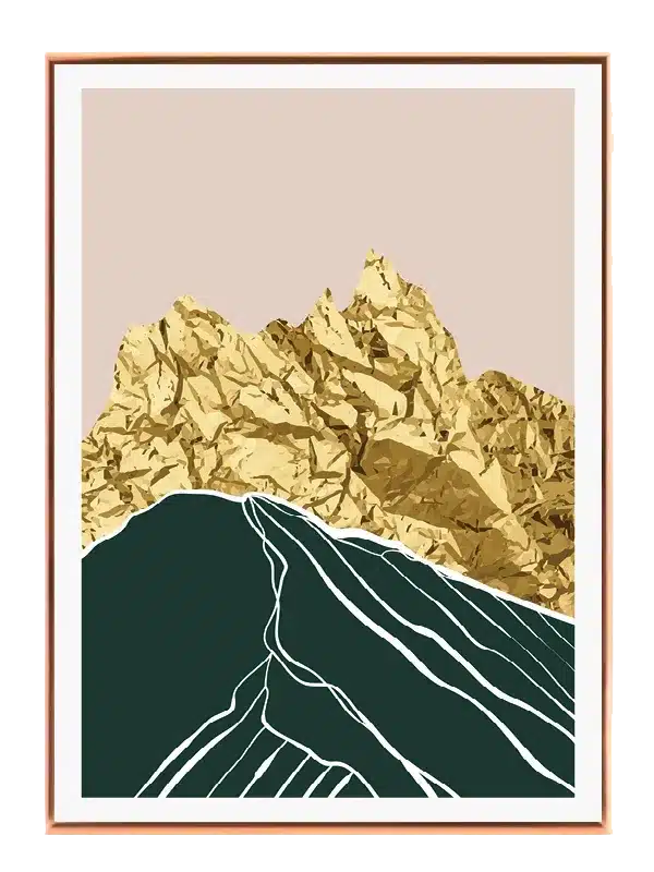 Golden Peak Contours Plakat
