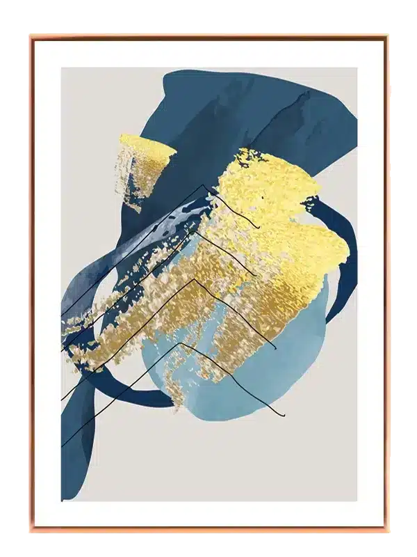 Golden Blue Veins Plakat