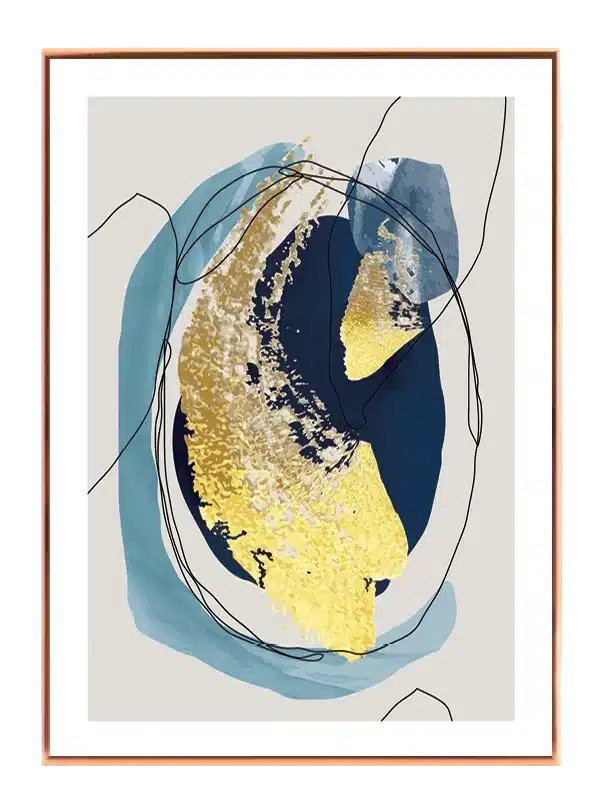 Golden Veins Orbit Plakat