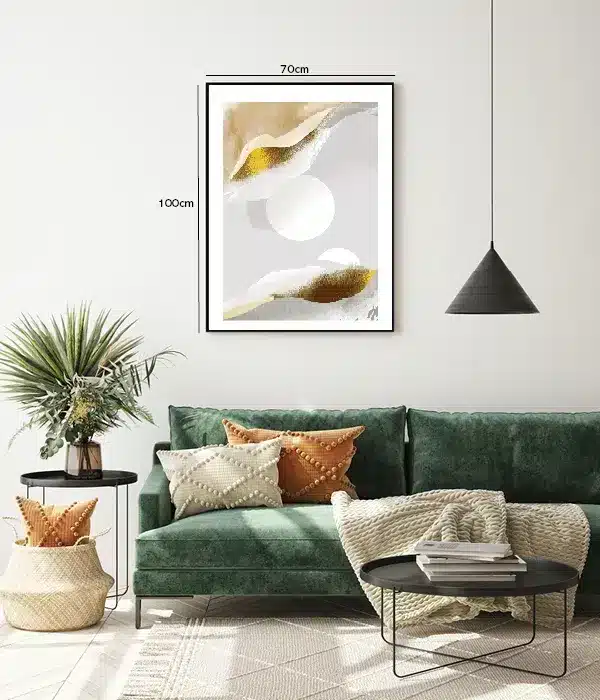 Golden Abstract Waves Plakat