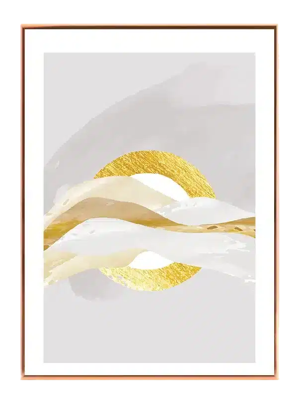 Golden Halo Waves Plakat