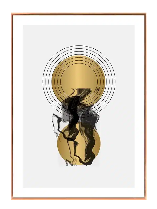 Golden Abstract Flow Plakat