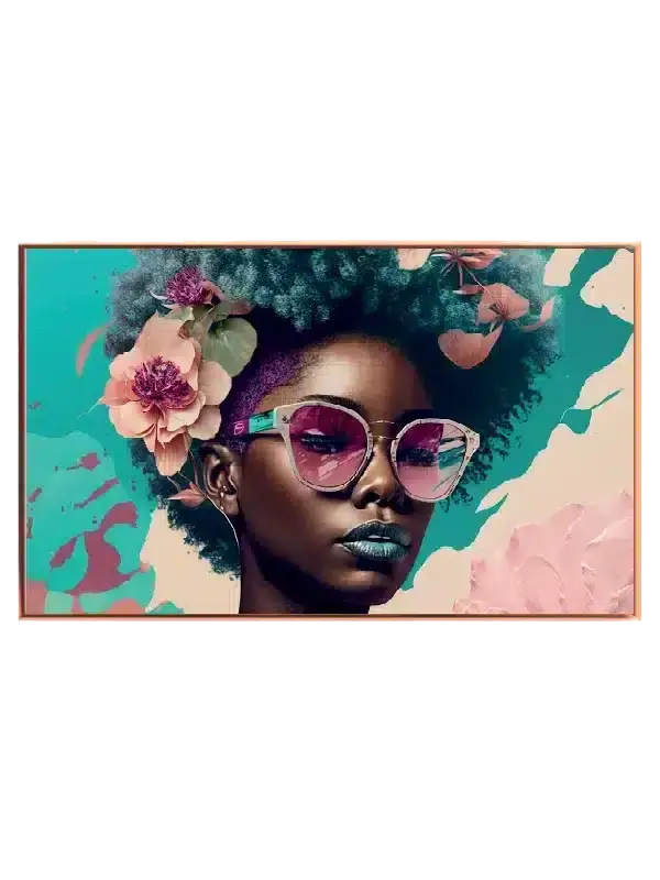 Floral Afro Elegance Plakat