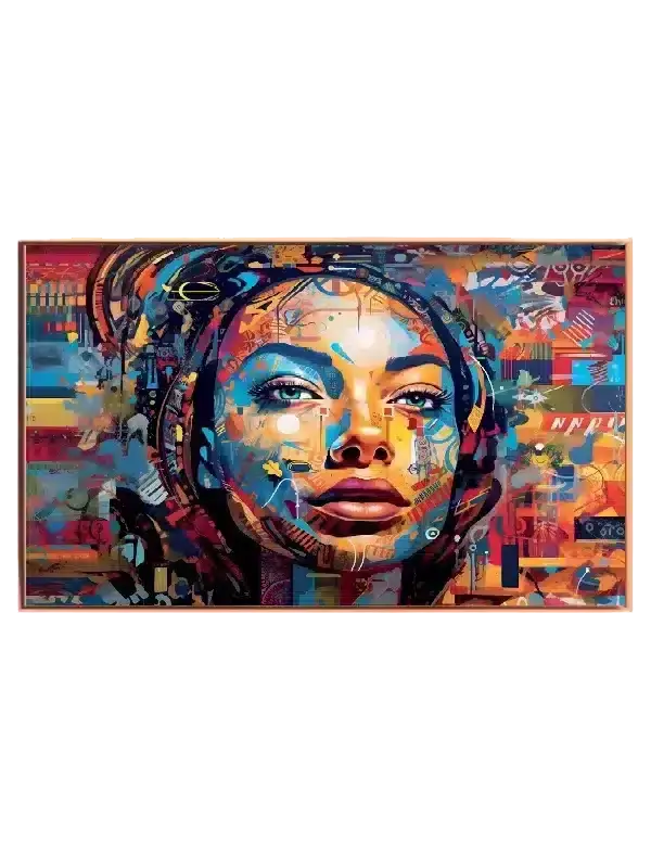 Vivid Mosaic Portrait Plakat