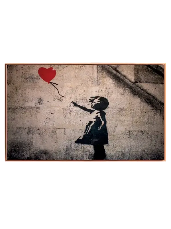 Girl With Heart Balloon Plakat
