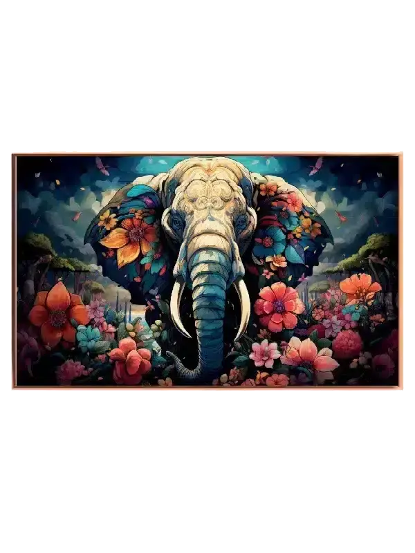 Floral Elephant Bloom Plakat