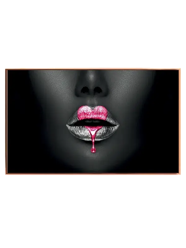 Silver Lips Drip Plakat